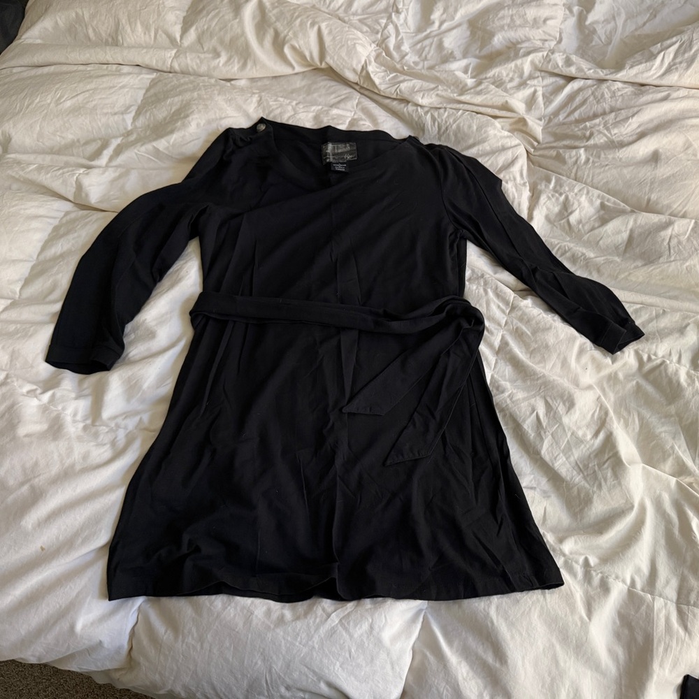 Oakley Black Ribbed Long Sleeve Dress